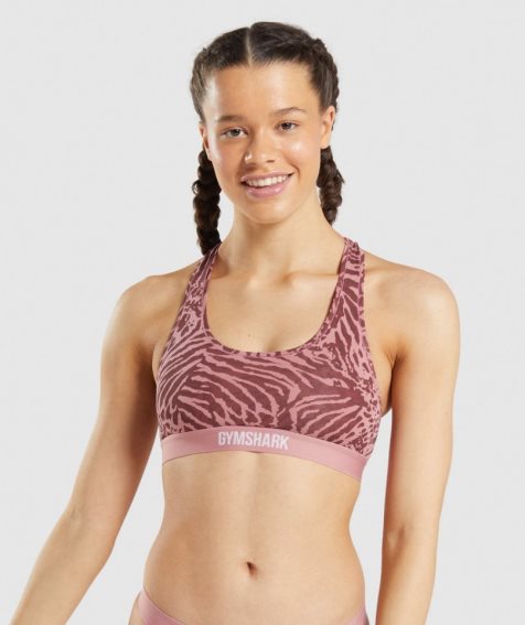 Women's Gymshark Cotton Bralette Underwear Pink | CA 56731N